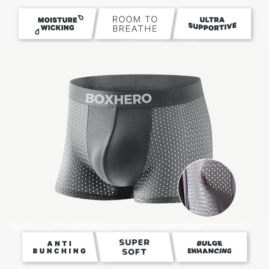 BOXHERO BAMBOO FIBRE BOXER SHORTS  1.0 - FOR ALL-DAY COMFORT - Boxhero