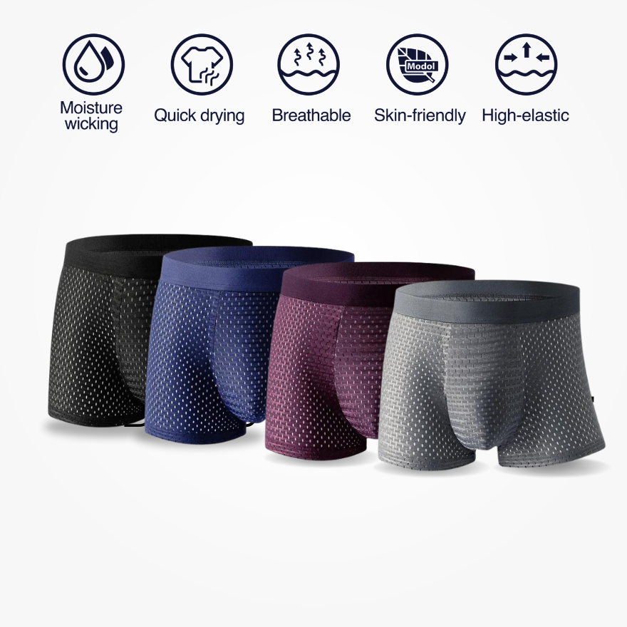 BOXHERO BAMBOO FIBRE BOXER BRIEFS - FOR ALL-DAY COMFORT 5-PACK - Boxhero