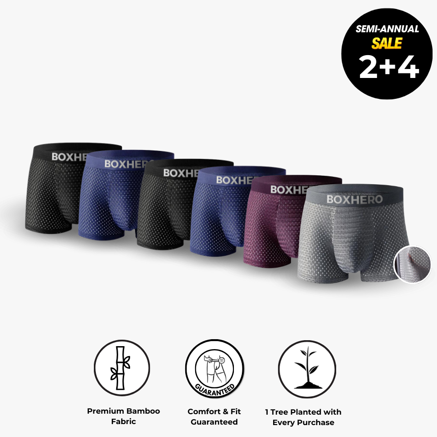 BOXHERO BAMBOO FIBRE BOXER SHORTS  1.0 - FOR ALL-DAY COMFORT & SUSTAINABILITY