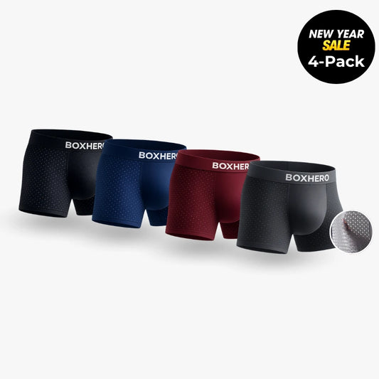 4-Pack - Premium Bamboo Fibre Boxer Shorts