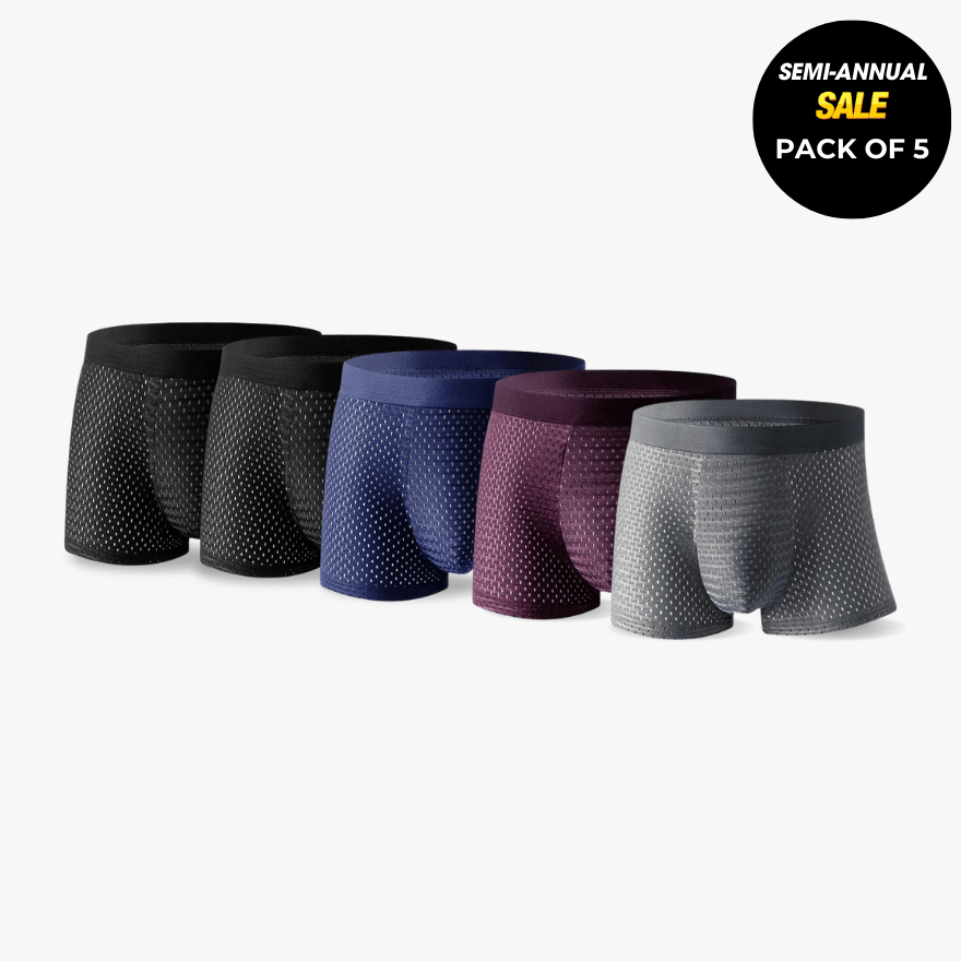 BOXHERO BAMBOO FIBRE BOXER SHORTS - FOR ALL-DAY COMFORT 5-PACK