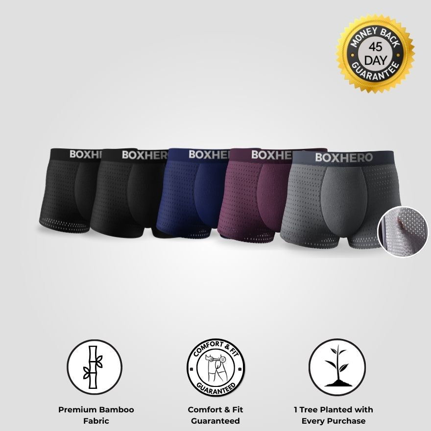 BOXHERO BAMBOO FIBRE BOXER SHORTS  1.0 - FOR ALL-DAY COMFORT & SUSTAINABILITY