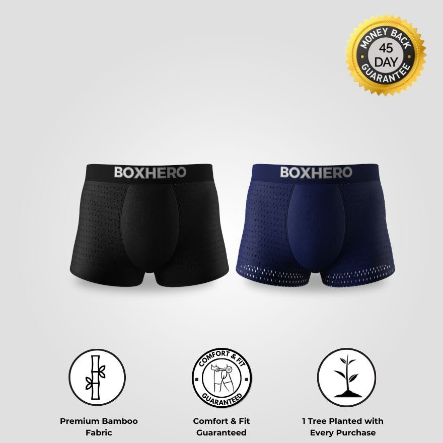 BOXHERO BAMBOO FIBRE BOXER SHORTS  1.0 - FOR ALL-DAY COMFORT & SUSTAINABILITY