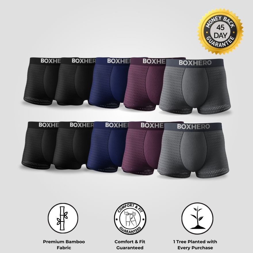 BOXHERO BAMBOO FIBRE BOXER SHORTS  1.0 - FOR ALL-DAY COMFORT & SUSTAINABILITY