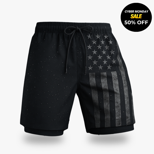 BoxHero USA Quick-Dry Swim Trunks with Built-In Liner