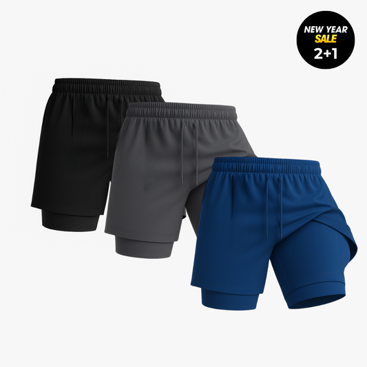 Boxhero 3-in-1 Quick-Dry Swim Trunks with Compression Liner