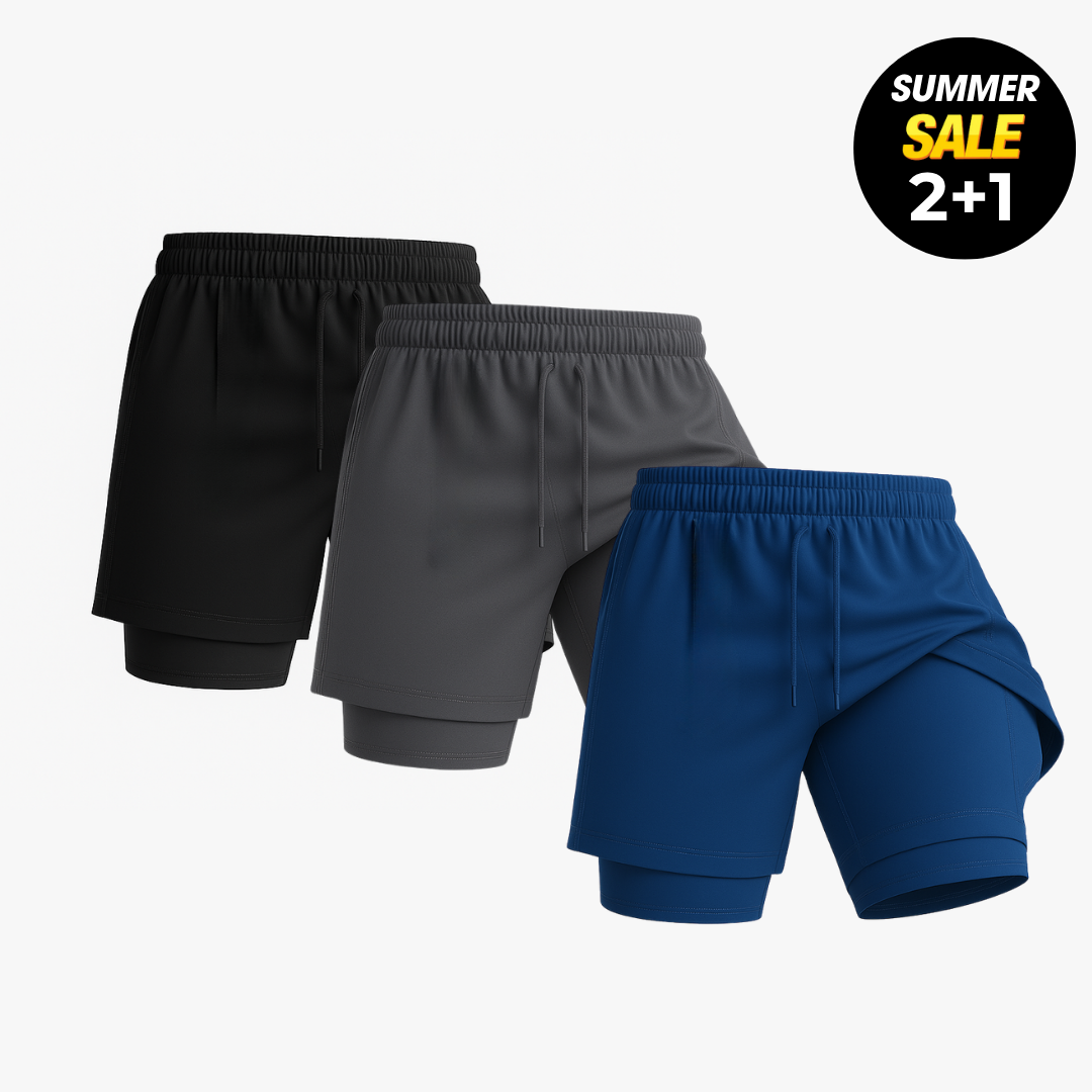Boxhero 3-in-1 Quick-Dry Swim Trunks with Compression Liner