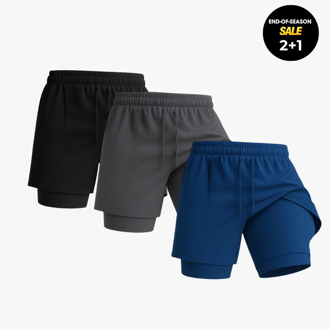 Boxhero 3-in-1 Quick-Dry Swim Trunks with Compression Liner
