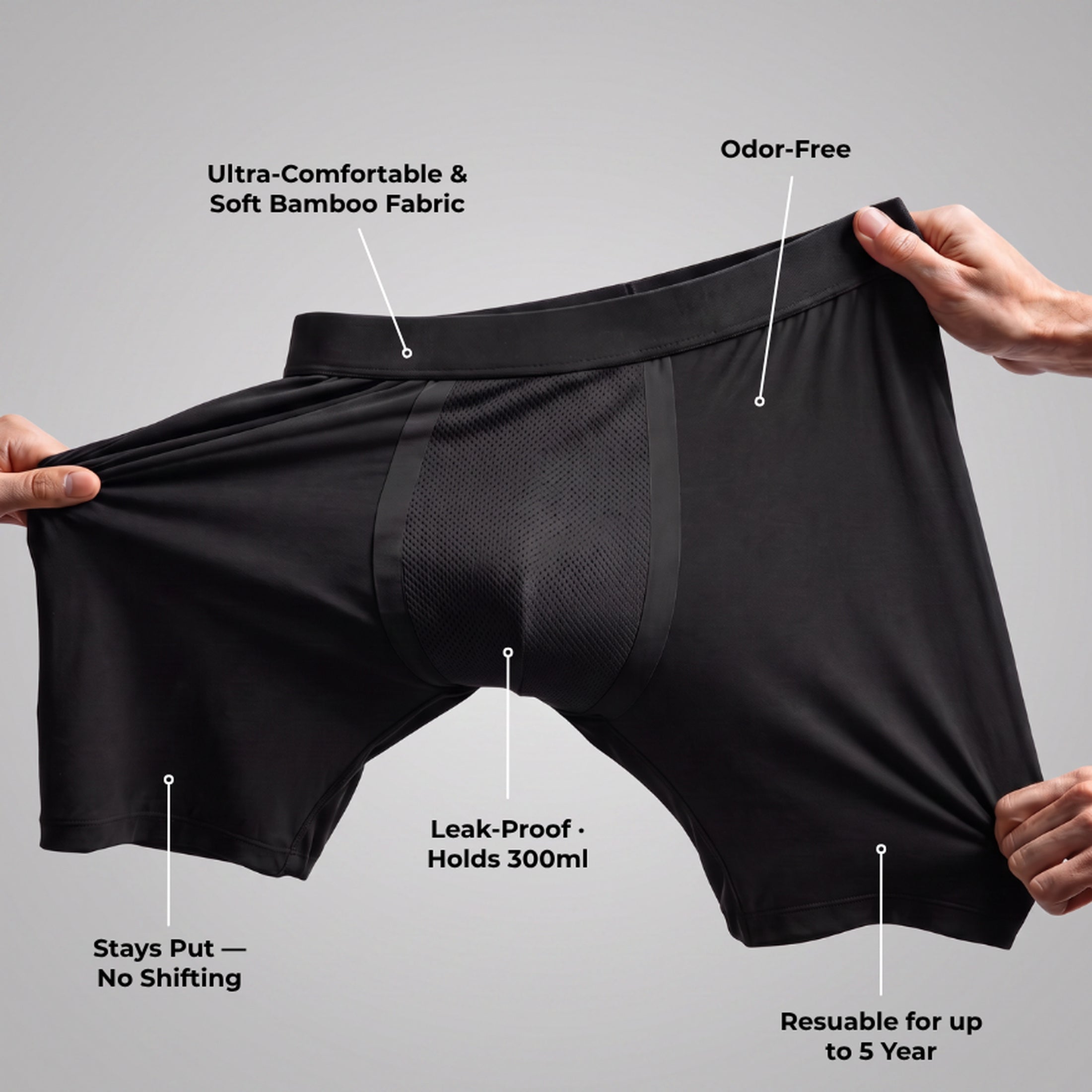 Finally — Boxers That Keep You Dry All Day. No Pads. No Diapers. No One Knows.