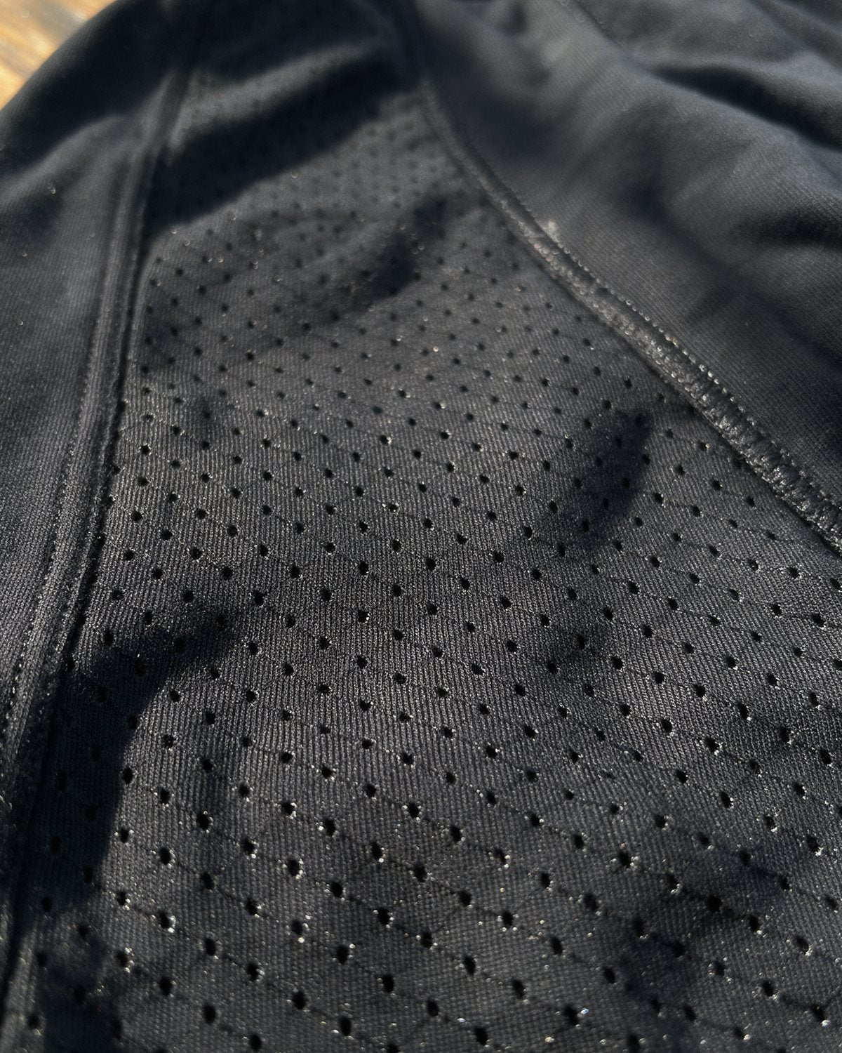 Close-up of the micro-perforated HeroMesh panels