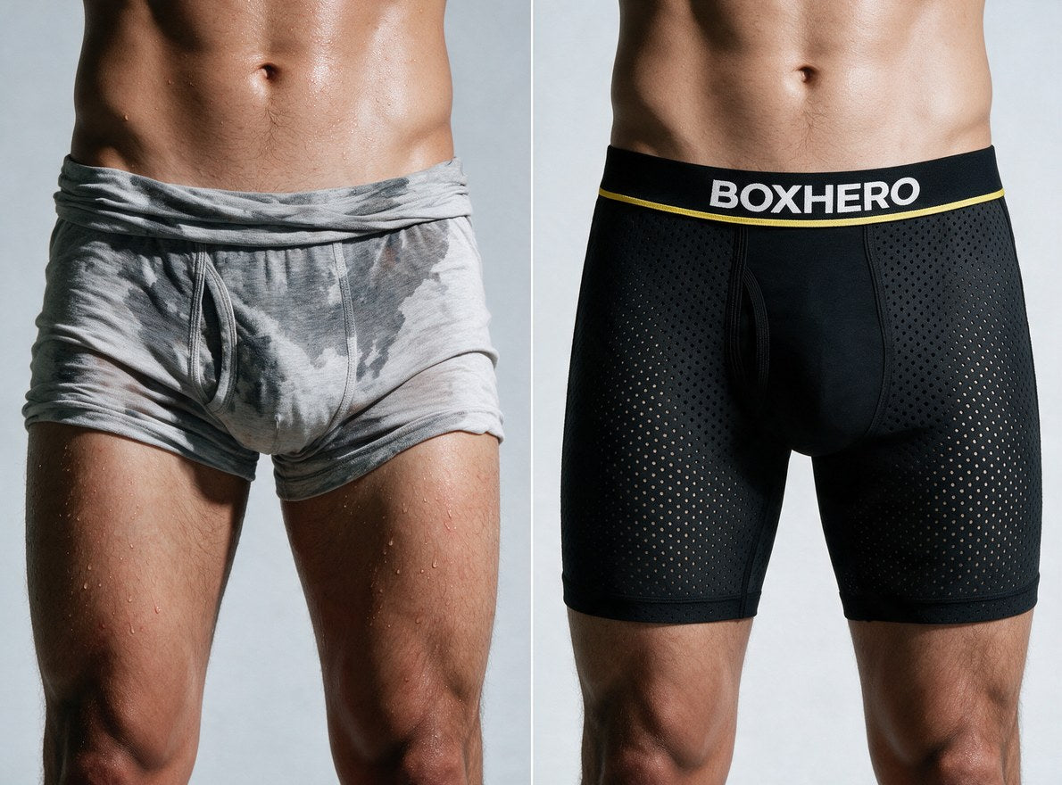 Cheap underwear traps heat.